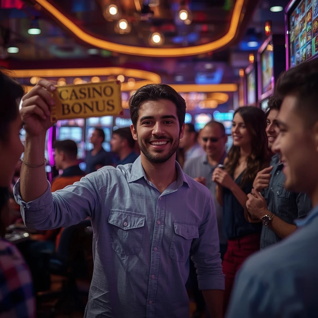 una persona con un bonus del casinò TotoWin24 Casino
